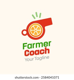 Farmer Coach Logo Design Template. Good for Business, Agency, Community and Organization