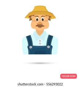 Farmer color flat icon for web and mobile design