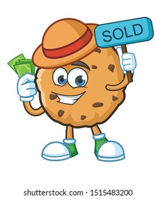 farmer cookie cartoon character mascot design