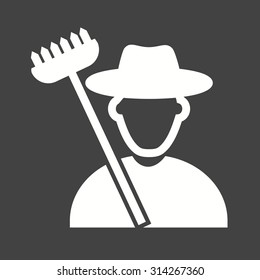 Farmer, corn, agriculture icon vector image. Can also be used for activities. Suitable for use on web apps, mobile apps and print media.