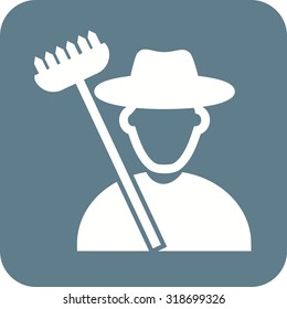 Farmer, corn, agriculture icon vector image. Can also be used for activities. Suitable for use on web apps, mobile apps and print media.