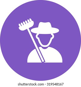 Farmer, corn, agriculture icon vector image. Can also be used for activities. Suitable for use on web apps, mobile apps and print media.