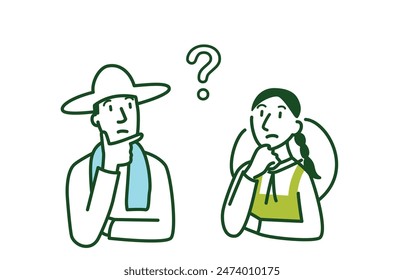 A farmer couple with doubts