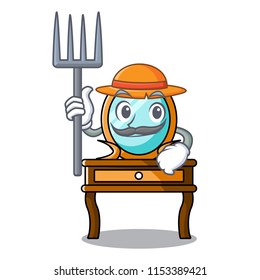 Farmer dressing table character cartoon