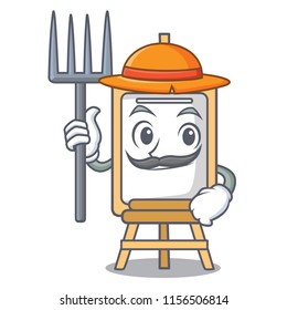 Farmer easel character cartoon style
