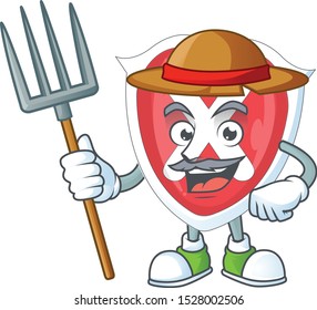 Farmer emblem cross shield for bacteria prevention.