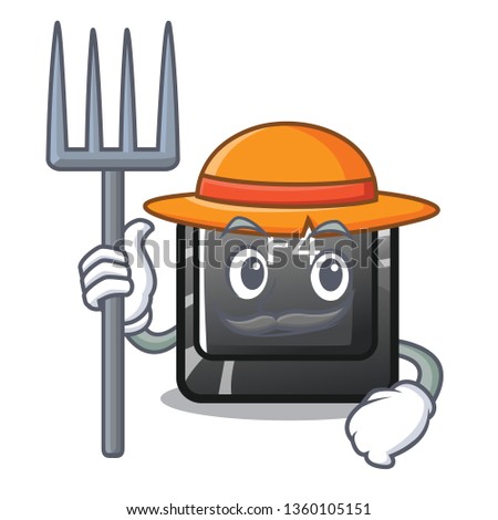 Farmer f4 button installed on cartoon keyboard