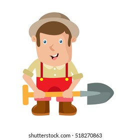 Farmer Farm Illustration Vector