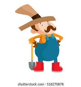 Farmer Farm Illustration Vector