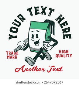 Farmer Fertilizer Vintage Mascot Vector Graphic Design Street Wear Badge Illustration for Logo, T-shirt Design, Patch, Poster and Others