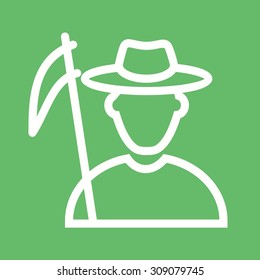 Farmer, field, agriculture icon vector image. Can also be used for professionals. Suitable for web apps, mobile apps and print media.