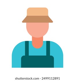 farmer Flat Icon Design For Personal nad Commercial Use