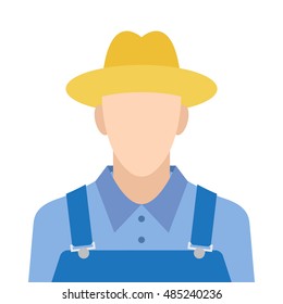 Farmer flat icon. You can be used farmer icon for several purposes like: websites, print templates, presentation templates, promotional materials, info-graphics, web and mobile phone apps.