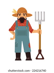 Farmer flat illustration 