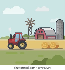 farmer in flat vector style