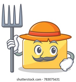 Farmer folder character cartoon style