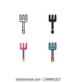 farmer fork icon vector with different style design. isolated on white background