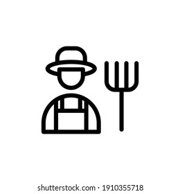 farmer garden vector line icon
