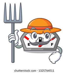 Farmer gasoline indicator in the character shape