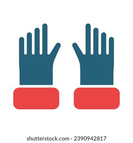 Farmer Glove Vector Glyph Two Color Icon For Personal And Commercial Use.
