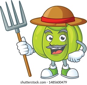 Farmer green pumpkin vegetable for ingredient food
