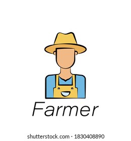 farmer hand draw icon. Element of farming illustration icons. Signs and symbols can be used for web, logo, mobile app, UI, UX