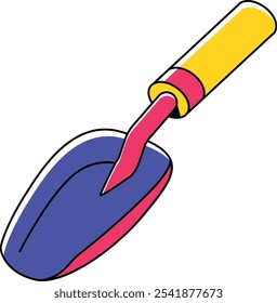 Farmer Hand Trowel Tool Illustration