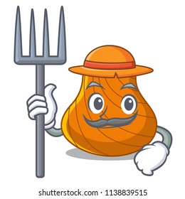 Farmer hard shell character cartoon