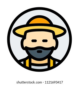 farmer with hat