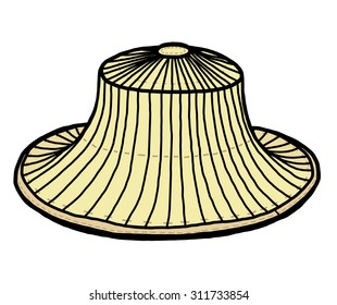 farmer hat / cartoon vector and illustration, hand drawn style, isolated on white background.