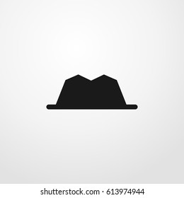farmer hat icon. vector sign symbol on white background