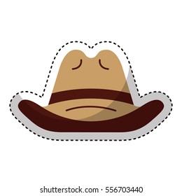 farmer hat isolated icon vector illustration design