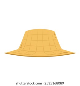 Farmer hat on white background. Peasant hat vector.