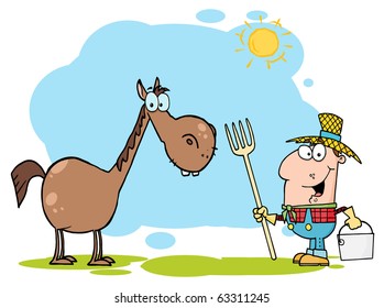  Farmer With Horse