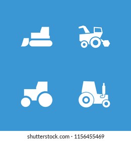 Farmer icon. collection of 4 farmer filled icons. editable farmer icons for web and mobile.