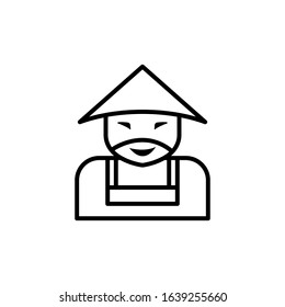 Farmer icon. design template vector