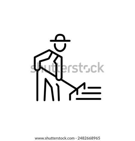 Farmer icon design vector on white background