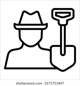 Farmer Icon Element For Design
