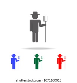 Farmer icon. Elements of people profession in colored icons. Premium quality graphic design icon. Simple icon for websites, web design, mobile app, info graphics on white background