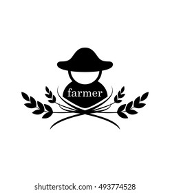 farmer icon, famer vector illustration
