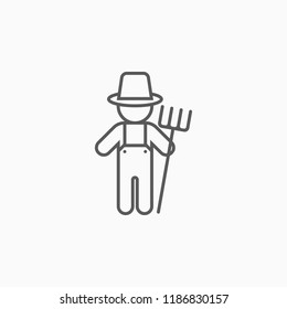 farmer icon, gardener vector