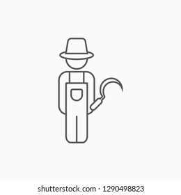 farmer icon, gardener vector