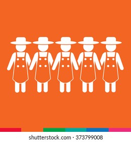 Farmer Icon Illustration design 