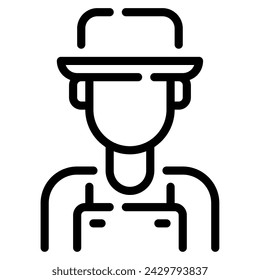 Farmer icon illustration for web, app, infographic, etc