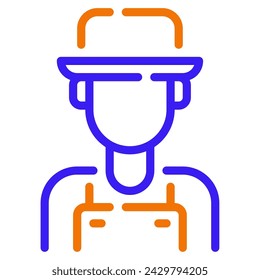 Farmer icon illustration for web, app, infographic, etc