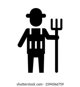 farmer icon isolated sign symbol vector illustration - high quality black style vector icons
