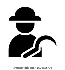 farmer icon isolated sign symbol vector illustration - high quality black style vector icons

