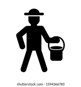 farmer icon isolated sign symbol vector illustration - high quality black style vector icons
