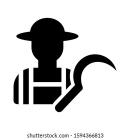 farmer icon isolated sign symbol vector illustration - high quality black style vector icons
