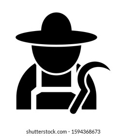 farmer icon isolated sign symbol vector illustration - high quality black style vector icons
